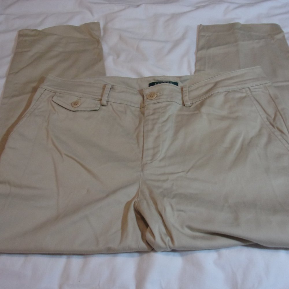 Ralph Lauren Lt. Khaki/Clay Capris Size 12